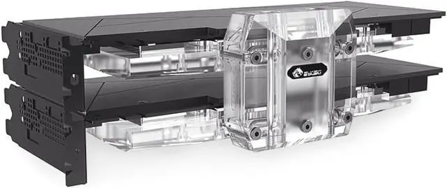 Alt view image 2 of 4 - Bykski Dual GPU 40mm SLI/CF Connection Bridge Module Version 3 - Frosted (L4-2WAY)