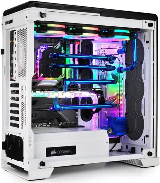 Alt view image 6 of 7 - Bykski Distro Plate for Corsair 570X - PMMA w/ 5v Addressable RGB (RBW) (RGV-COR-570X-P)