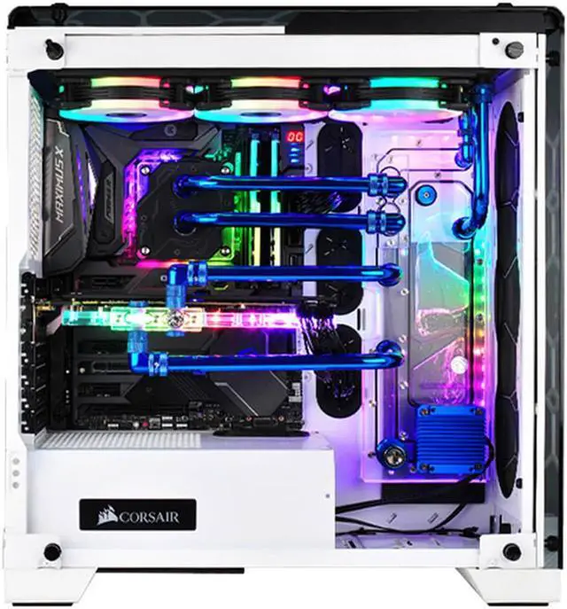 Alt view image 4 of 7 - Bykski Distro Plate for Corsair 570X - PMMA w/ 5v Addressable RGB (RBW) (RGV-COR-570X-P)