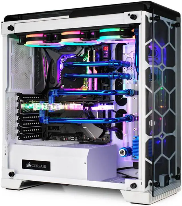 Alt view image 5 of 7 - Bykski Distro Plate for Corsair 570X - PMMA w/ 5v Addressable RGB (RBW) (RGV-COR-570X-P)