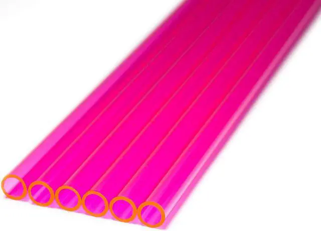 Alt view image 5 of 7 - PrimoChill 1/2in. Rigid PETG Tube – 6 x 30in. – UV Pink