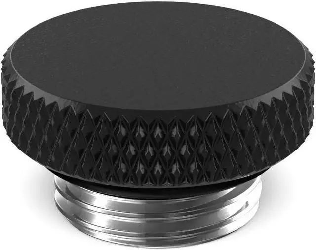 Main image of PrimoChill G 1/4in. SX Knurled Nickel Stop Fitting (No slot)