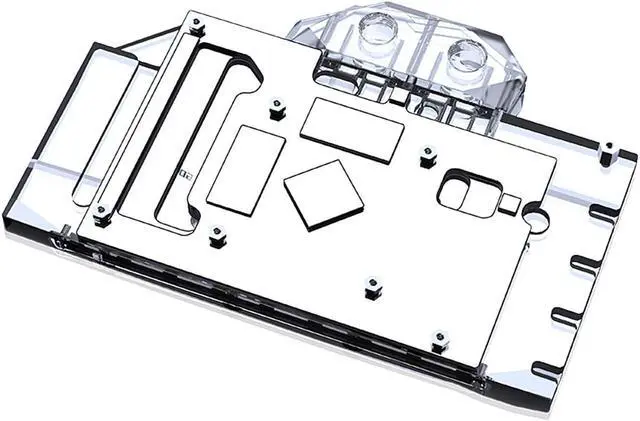 Alt view image 2 of 7 - Bykski Full Coverage GPU Water Block and Backplate for ASRock RX 6600 XT Phantom Gaming D (A-AR6600XTPGD-X)