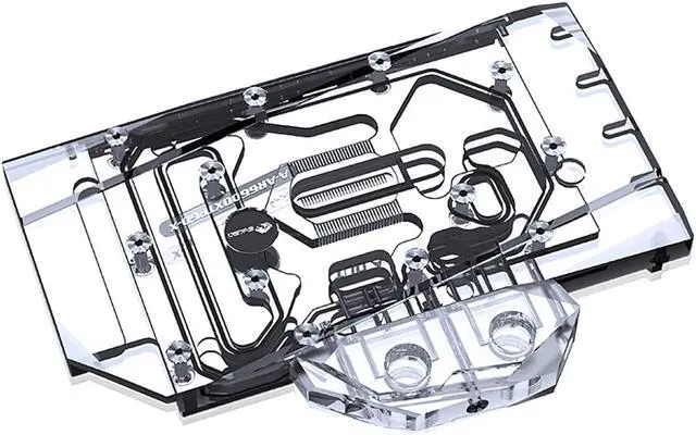 Alt view image 3 of 7 - Bykski Full Coverage GPU Water Block and Backplate for ASRock RX 6600 XT Phantom Gaming D (A-AR6600XTPGD-X)