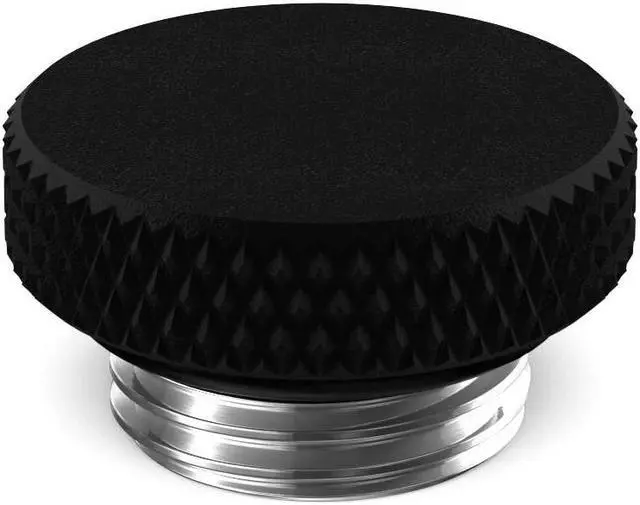 Main image of PrimoChill G 1/4in. SX Knurled Nickel Stop Fitting (No slot)