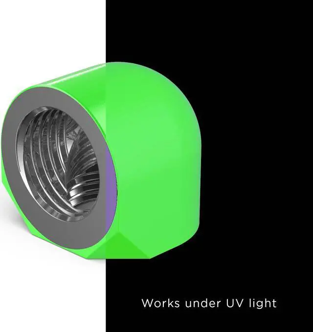 Alt view image 2 of 3 - PrimoChill Female to Female G 1/4in. 90 Degree SX Elbow Fitting
