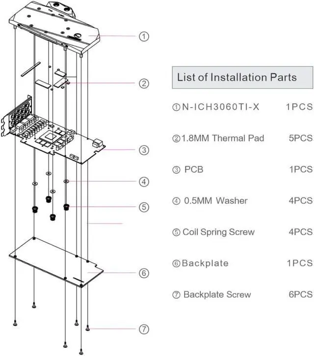 Alt view image 6 of 6 - Bykski Full Coverage GPU Water Block and Backplate for Inno3D RTX 3060Ti (N-ICH3060TI-X)