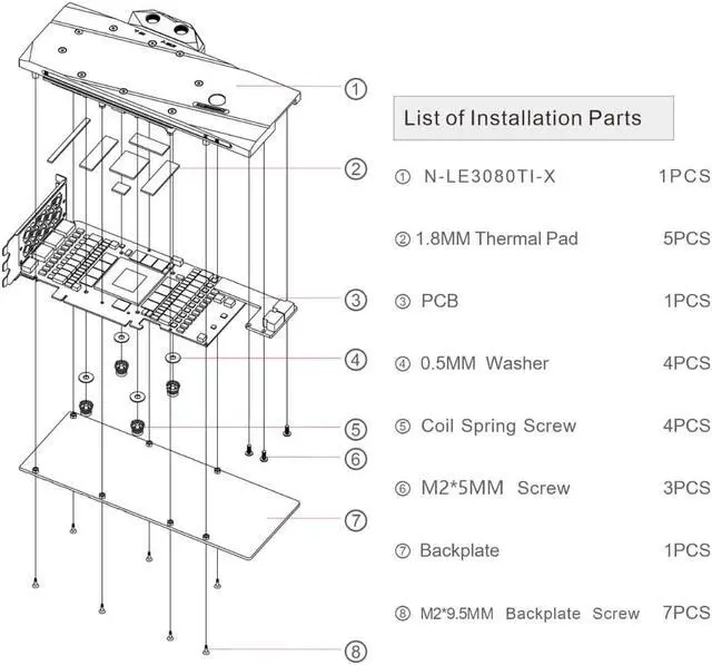 Alt view image 7 of 7 - Bykski Full Coverage GPU Water Block and Backplate for Leadtek RTX 3080Ti Hyper Brain (N-LE3080TI-X)