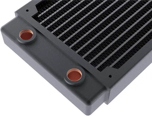 Alt view image 2 of 7 - Bykski 240mm x 30mm RC Series Radiator, 120mm x 2, Dual Fan (CR-RD240RC-TN-V2)