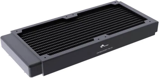 Alt view image 3 of 7 - Bykski 240mm x 30mm RC Series Radiator, 120mm x 2, Dual Fan (CR-RD240RC-TN-V2)