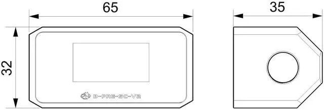 Alt view image 7 of 7 - Bykski Pressure Gauge OLED Display G 1/4in. Thread Module - Black (B-PRE-SC-V2)