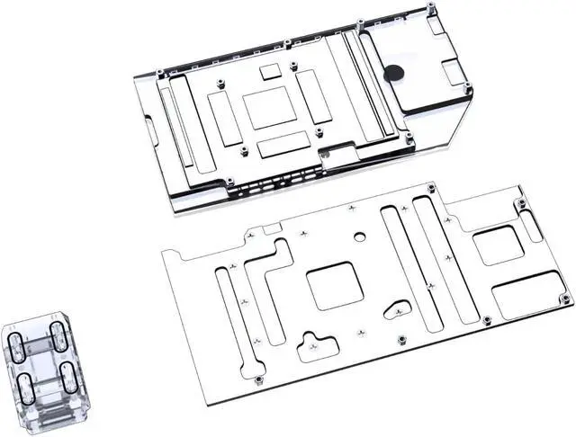 Alt view image 4 of 7 - Bykski Full Coverage GPU Water Block w/ Integrated Active Backplate for ASUS RTX 3080Ti/3090 STRIX (N-AS3090STRIX-TC-V3)