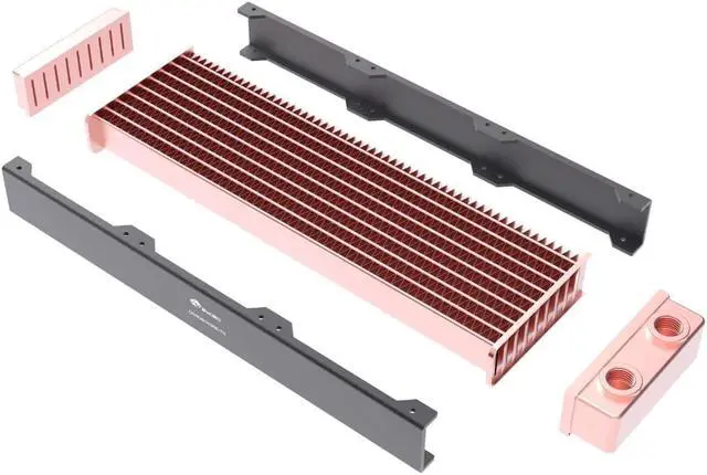 Alt view image 3 of 7 - Bykski 80mm x 30mm RC Series Radiator, 80mm x 3, Triple Fan(CR-RD80X3RC-TN)