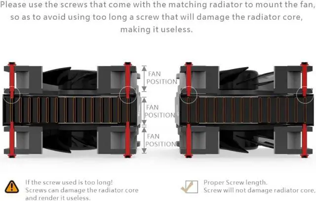 Alt view image 6 of 7 - Bykski 80mm x 30mm RC Series Radiator, 80mm x 3, Triple Fan(CR-RD80X3RC-TN)