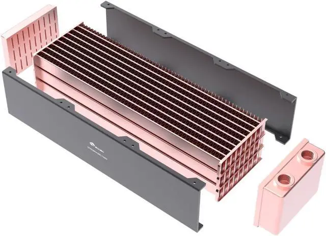 Alt view image 2 of 7 - Bykski 80mm x 60mm RC Series Radiator, 80mm x 3, Triple Fan (CR-RD80X3RC-TK60)