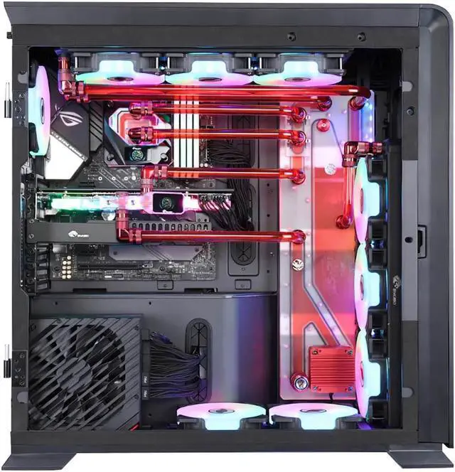 Alt view image 4 of 7 - Bykski Distro Plate For PHANTEKS 719LTG  - PMMA w/ 5v Addressable RGB (RBW) (RGV-PHA-719-P-K)