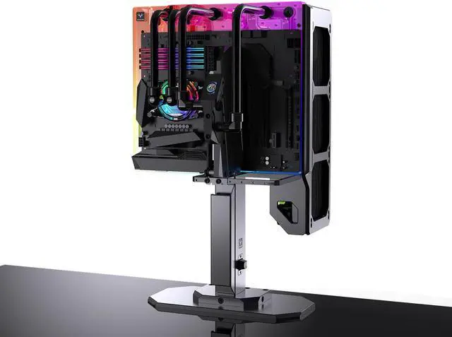 Alt view image 7 of 7 - Granzon G10 Liquid Cooling Distro Show Case - Desk Mounted Open-Air Design for High-Performance Cooling