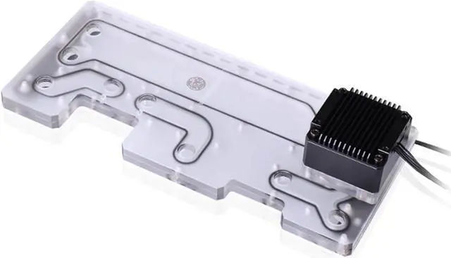 Main image of Bykski Distro Plate For Cougar DarkBlader X5 - Frosted PMMA w/ 5v Addressable RGB (5v A-RGB LED) - Pump Included(RGV-CG-DB-X5-P-F-K)