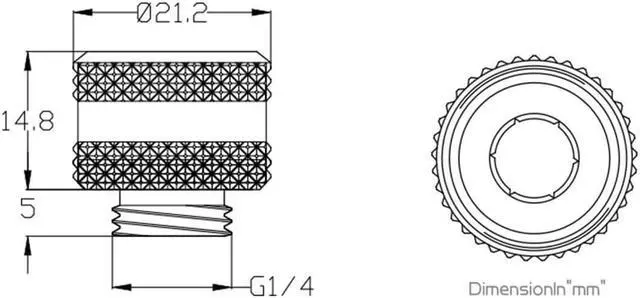 Alt view image 2 of 2 - Bykski Anti-Off Rigid 12mm OD Fitting (B-FTHTJ-L12)