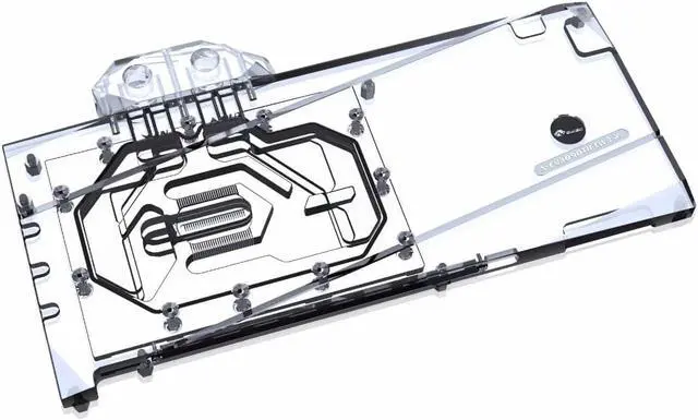Alt view image 8 of 14 - Bykski GPU Waterblock, for EVGA GeForce RTX 3090 TI FTW3 Ultra, PC GPU Water Liquid Cooling Block Cooler, with Metal Backplate 5V 3Pin RBW Lights