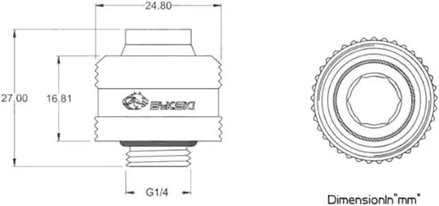 Alt view image 3 of 3 - Bykski Flex 13mm ID x 19mm OD Fitting (B-FT4-TK-V2)