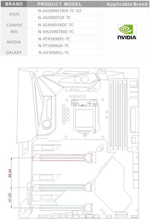 Alt view image 5 of 7 - Bykski Dual GPU 40mm SLI/CF Connection Bridge Block for TC Blocks - (B-L2-2WAY-TC)