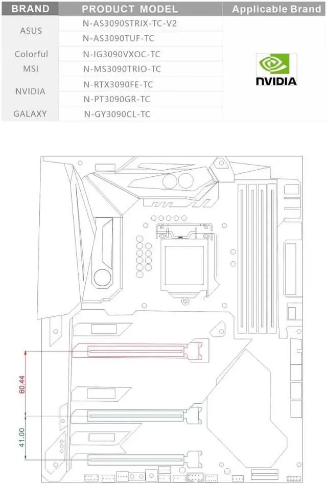 Alt view image 5 of 7 - Bykski Quad GPU 40mm SLI/CF Connection Bridge Block for TC Blocks - (B-L3-4WAY-TC)