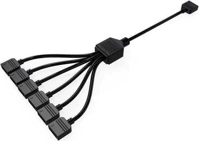 Main image of Bykski 5v / 12v Motherboard A-RGB / RGB Header 1x 6 Expansion Cable (B-1P6L-X)