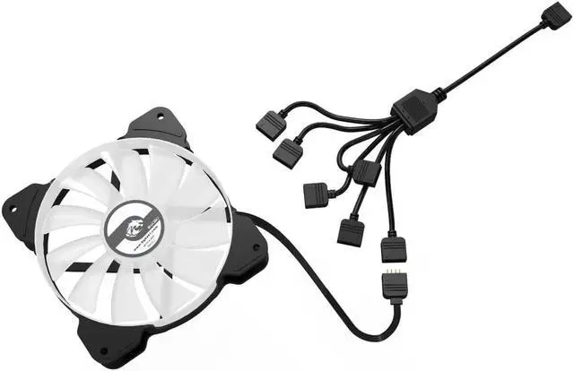 Alt view image 7 of 7 - Bykski 5v / 12v Motherboard A-RGB / RGB Header 1x 6 Expansion Cable (B-1P6L-X)