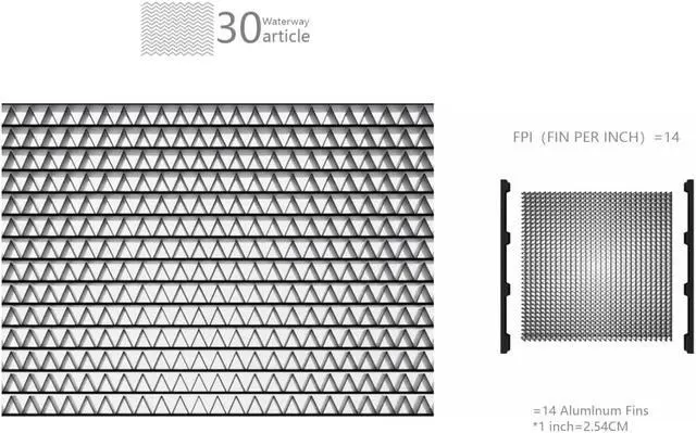 Alt view image 6 of 7 - Bykski 1080mm x 46mm RD Series Radiator, 120mm x 9, Nine Fan (B-RD1080TK-V2)
