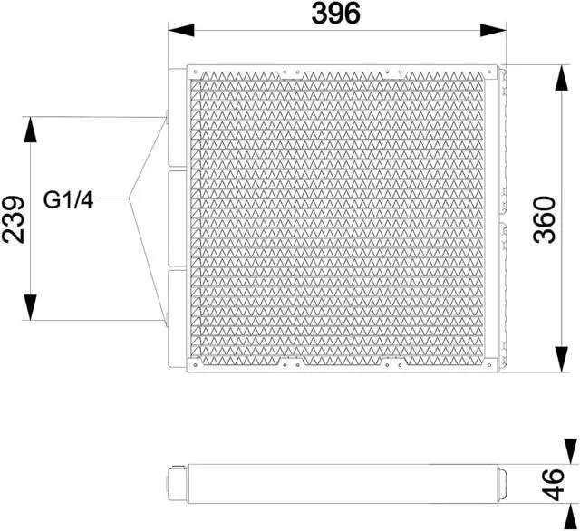 Alt view image 7 of 7 - Bykski 1080mm x 46mm RD Series Radiator, 120mm x 9, Nine Fan (B-RD1080TK-V2)