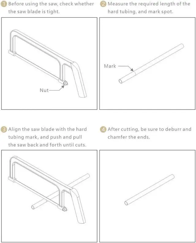 Alt view image 3 of 4 - Bykski Hard Tube Cutting Mini Hacksaw (B-MSW)