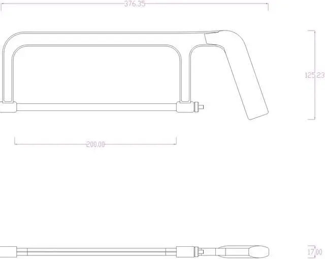 Alt view image 4 of 4 - Bykski Hard Tube Cutting Mini Hacksaw (B-MSW)
