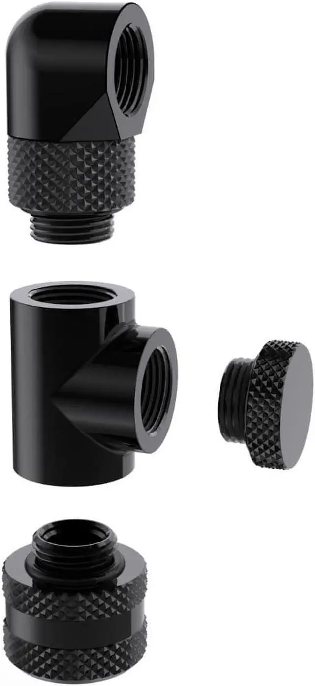 Alt view image 2 of 3 - Bykski G 1/4in. Triple Female 90 Degree T Adapter Fitting (CC-TE3-X-V2)