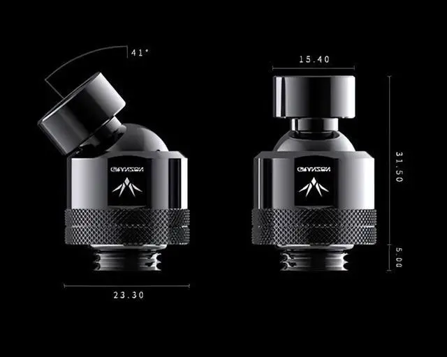 Alt view image 5 of 5 - Granzon G 1/4in. Male to Female Multi Directional Free Rotary Elbow Fitting (GD-X)