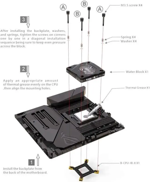 Alt view image 3 of 4 - Bykski Adjustable CPU Block Backplate, Socket LGA 755 / 115x / 1200 / 1366 (B-CPU-IB-X)