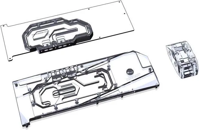 Alt view image 4 of 7 - Bykski Full Coverage GPU Water Block w/ Integrated Active Backplate for MSI RTX 3090 Aero 24G  (N-MS3090AERO-TC)