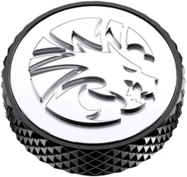 Main image of Bykski G 1/4in. Knurled Dragon Logo Stop Plug (B-PD5-DG)