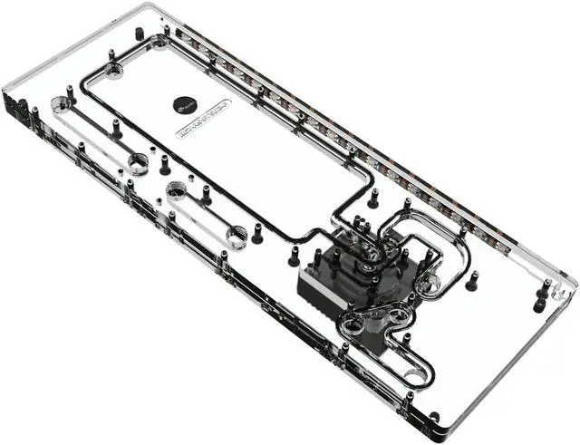 Alt view image 2 of 7 - Bykski Distro Plate for ASUS TUF Gaming GT502 - PMMA w/ 5v Addressable RGB (RBW) (RGV-AS-GT502-P)