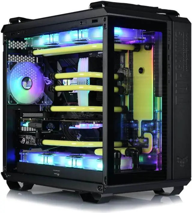 Alt view image 4 of 7 - Bykski Distro Plate for ASUS TUF Gaming GT502 - PMMA w/ 5v Addressable RGB (RBW) (RGV-AS-GT502-P)