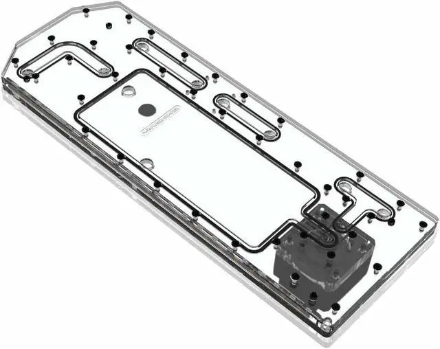 Alt view image 2 of 7 - Bykski Distro Plate for COUGAR CRATUS PMMA w/ 5v Addressable RGB(RBW) (RGV-CG-CRATUS-P-K)