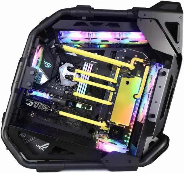 Alt view image 4 of 7 - Bykski Distro Plate for COUGAR CRATUS PMMA w/ 5v Addressable RGB(RBW) (RGV-CG-CRATUS-P-K)