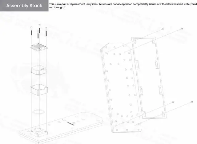 Alt view image 7 of 7 - Bykski Distro Plate for COUGAR CRATUS PMMA w/ 5v Addressable RGB(RBW) (RGV-CG-CRATUS-P-K)