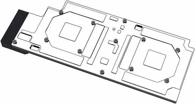 Alt view image 2 of 7 - Bykski Metal/POM GPU Water Block for LEADTEK TESLA K80M (N-TESLA-K80-X-V2)