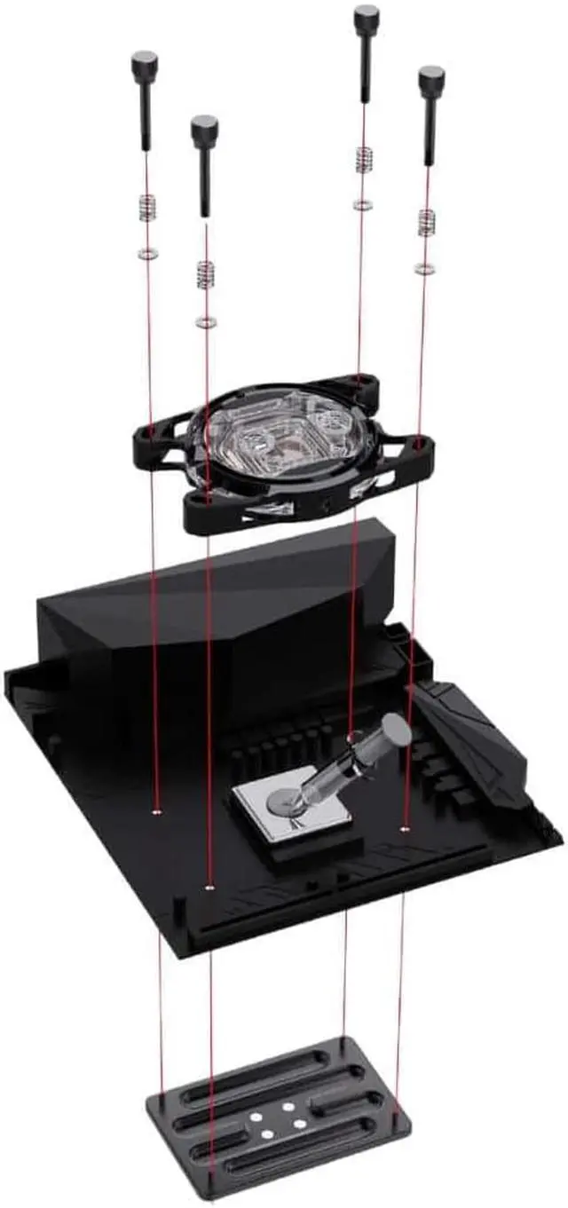 Alt view image 6 of 7 - Granzon GAM0.1 CPU Water Cooling Block (POM) (for AMD Ryzen 3/5/7/9, AM4/AM3+/AM3) - Black