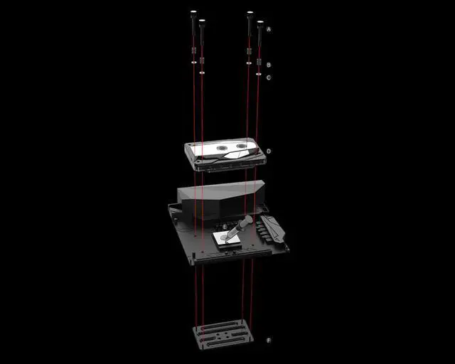 Alt view image 10 of 12 - Granzon Advanced CPU Block With Temperature Display For AMD Ryzen3/5/7/9/ThreadRipper, Water Cooling Cooler GAMS AMD Platform
