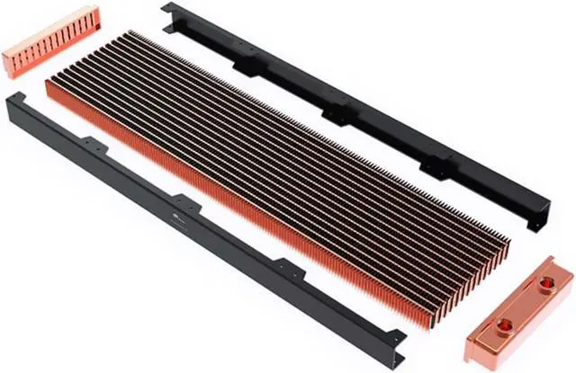 Alt view image 4 of 7 - Bykski 480mm x 30mm RC Series Radiator, 120mm x 4,  Quad Fan (CR-RD480RC-TN-V2)