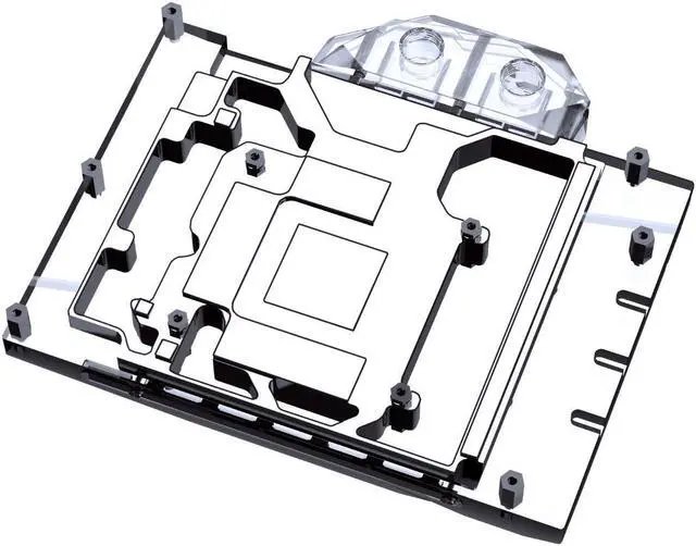 Alt view image 2 of 7 - Bykski Full Coverage GPU Water Block and Backplate For MAXSUN GeForce RTX 4070 Ti iCraft OC 12G (N-MX4070TI-X)