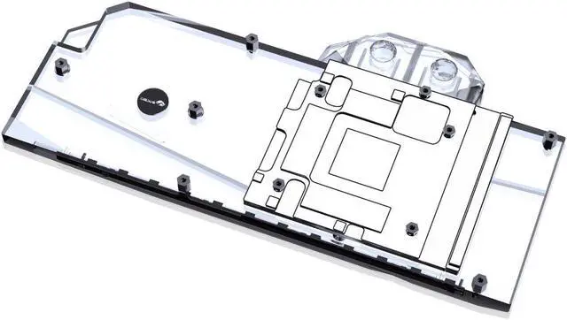 Alt view image 2 of 7 - Bykski Full Coverage GPU Water Block and Backplate For Leadtek GeForce RTX 4070 Ti HYPER BRAIN (N-LE4070TI-X)