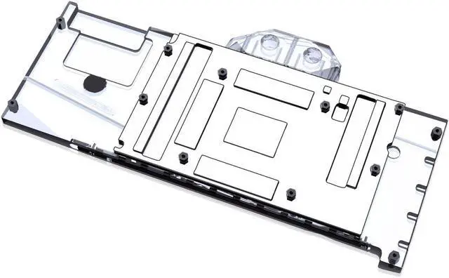 Alt view image 2 of 7 - Bykski Full Coverage GPU Water Block and Backplate For GIGABYTE Radeon RX 7900 XTX GAMING OC (A-GV7900XTXGMOC-X)